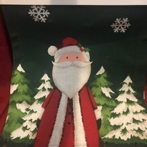 Christmas Runner with painted Santa